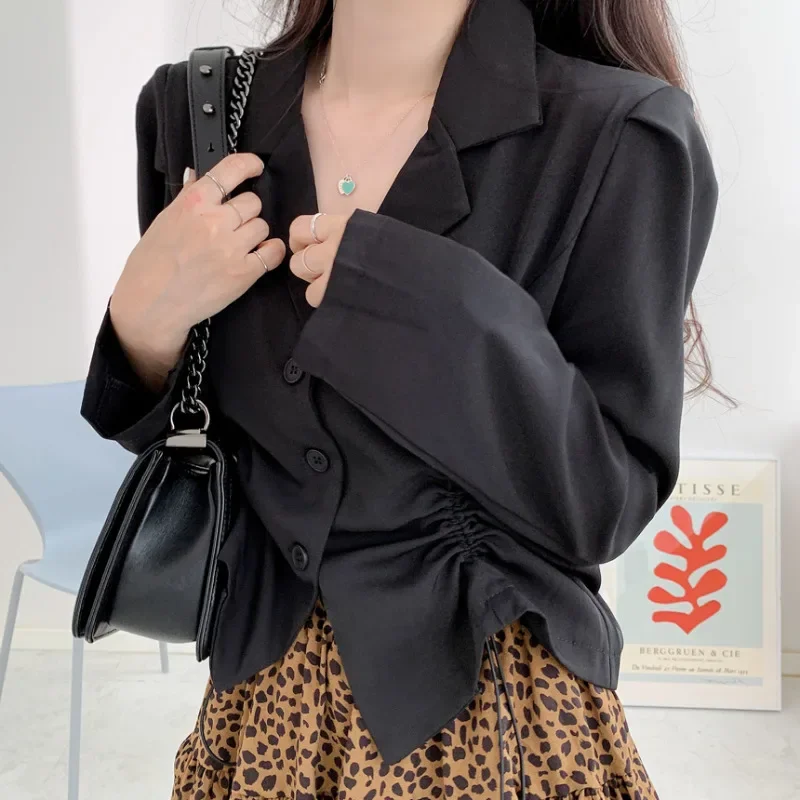 Верхняя одежда на шнурке однобортная куртка Chaquetas Mujer 2025 Casaco с длинным рукавом