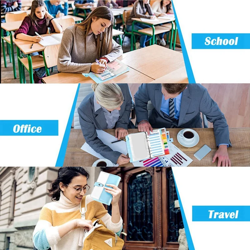 

Бюджетная папка на кольцах A6 из полиуретана с прозрачными конвертами для наличных, органайзер для наличных, кошельки для экономии денег для...