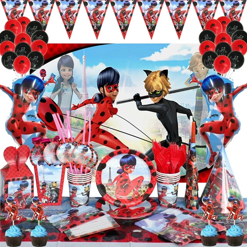 Красное украшение для дня рождения девочек женская багги одноразовая посуда