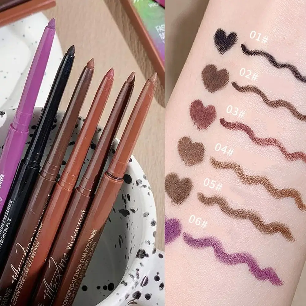 

1pc Waterproof Eyeliner Gel Pencil Matte Silkworm Eyeliner Pen Brown Lasting Not Blooming Quick Drying Eye Liner Gel Pen Makeup