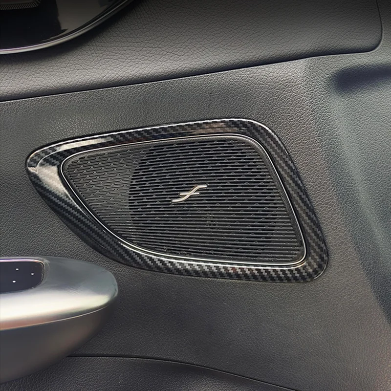 

4 Pcs Car Speaker Decoration Ring Sticker Interior Protection Cover For Mercedes Benz C Class W206 C200 C260 C300 Car Styling