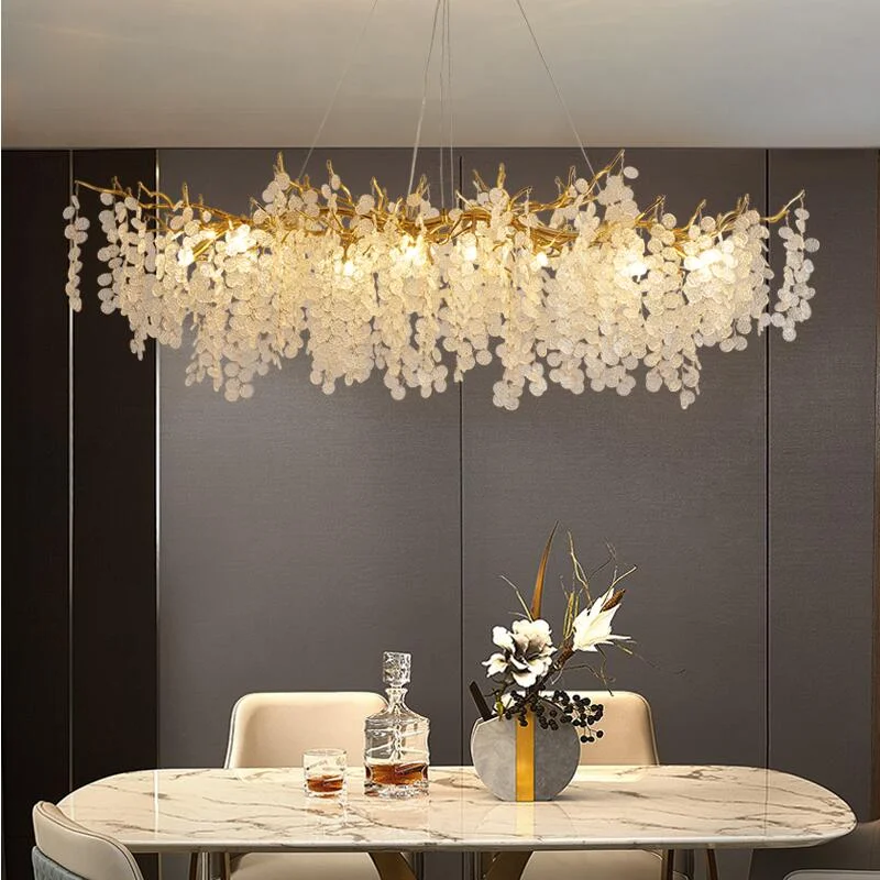 

Lighting Led Pendant Lamps New crystal Chandelier for living room bar luxury branch French villa decorative island