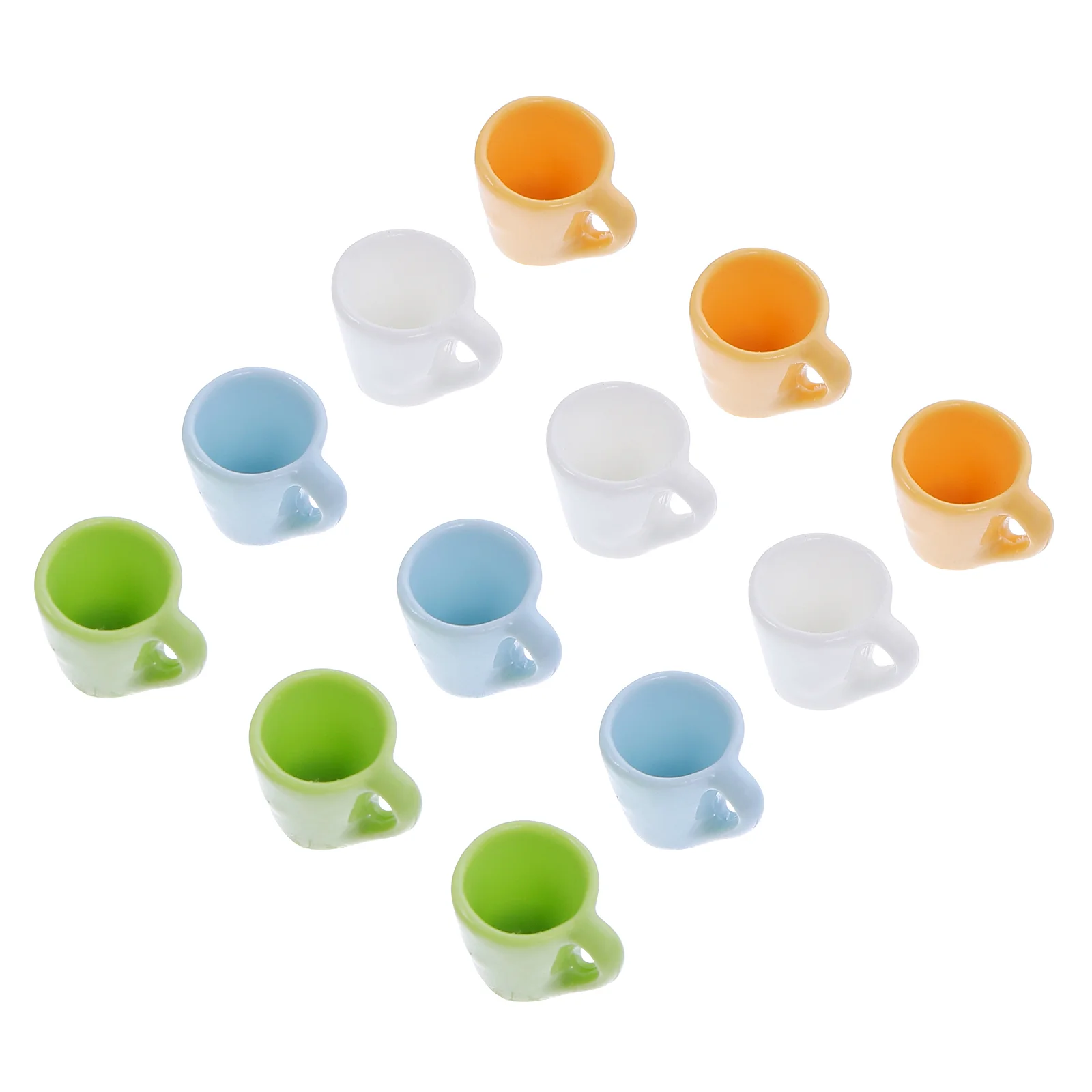 

12 Pcs Mini Toys Kids Mug Dollhouse Decorative Accessories Miniature Drink Cup Set Small Resin Decoration Child