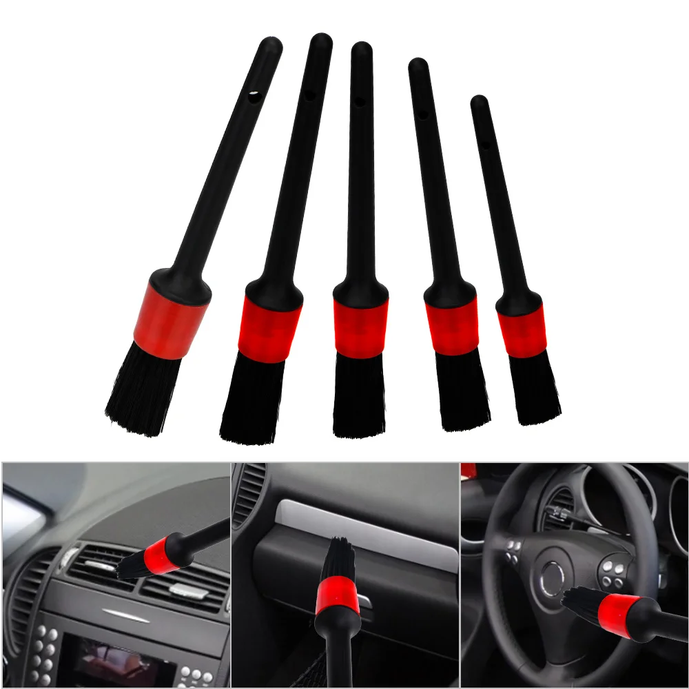 

Auto Cleaning Dashboard Air Outlet Clean Brush Tools Car Cleaning Detailing Set Car Wash Accessories 5pcs Car Detailing Brush