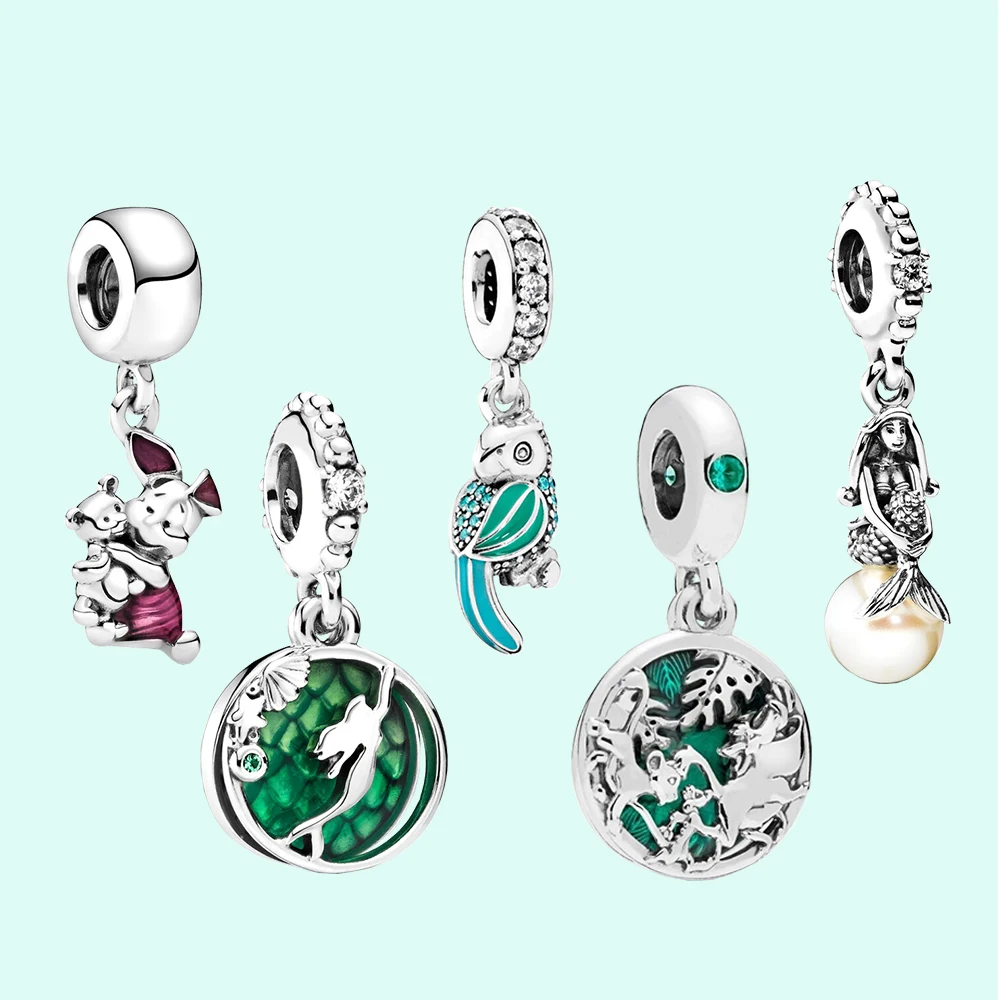 

Emerald Round Shape Carve Pendant Set 925 Silver Party Fit for Fashion DIY Ladies Bracelet Necklace Jewelry Gift