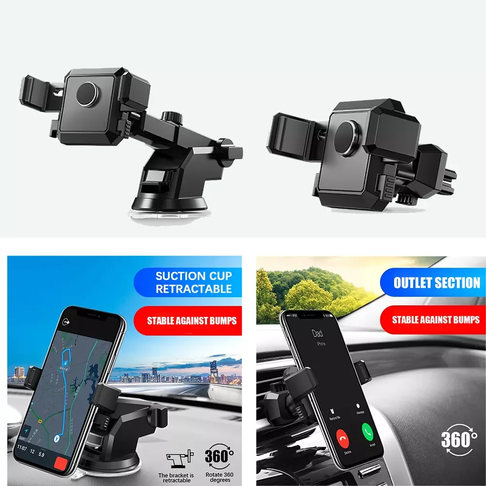 

Universal Car Phone Holder Vertical Windshield Gravity Sucker Stand Retractable Adjustable Rotatable For Auto Cell Phone Holder