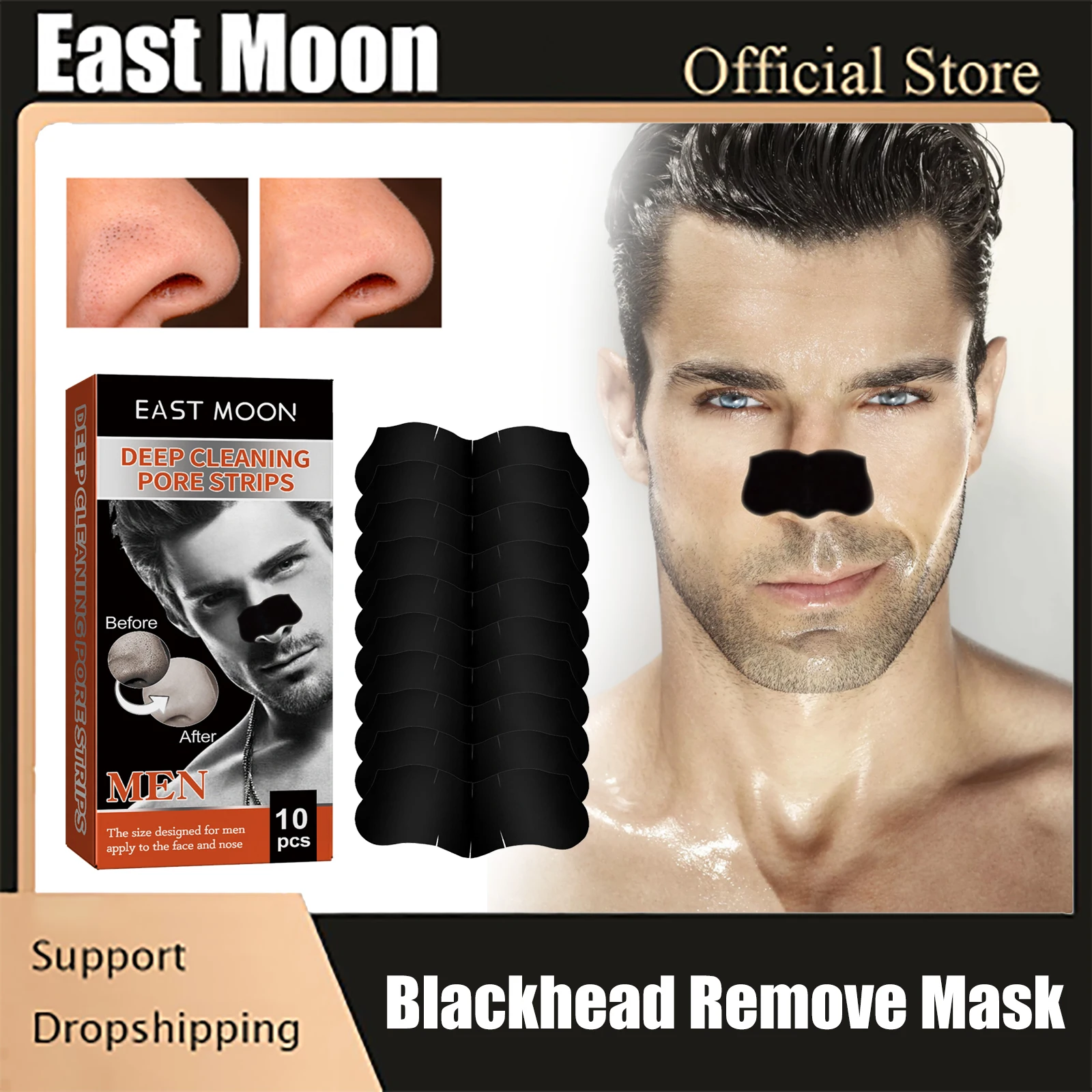

Blackhead Remove Mask Peel Nasal Strips Deep Cleansing Black Dot Nose Black Head Remove Sticker Shrink Pore Acne Peel Mask Patch