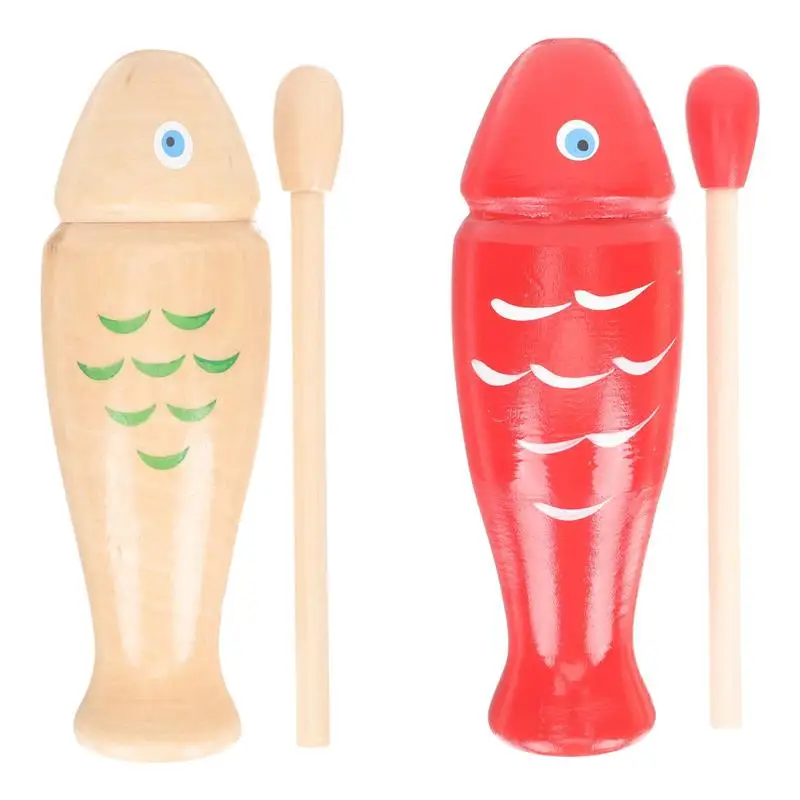 

2 Sets Orff Percussion Instruments Wood Fish Percussion Toys Children Musical Percussion Toys