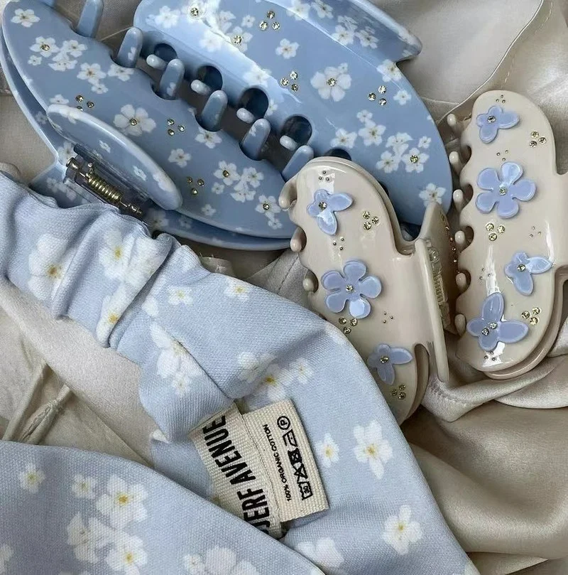 

Французские зажимы для волос с инкрустированными бриллиантами в виде бабочек, нишевые зажимы для волос, зажимы для волос с уксусной кислото...