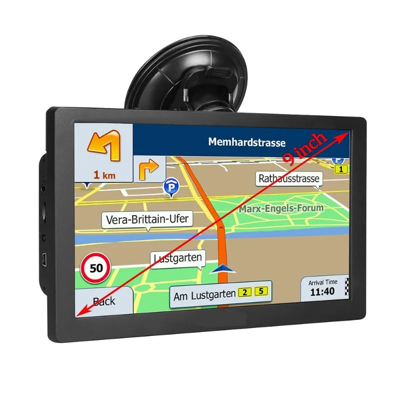 Фото Автомобильный GPS-навигатор X90-P 9 дюймов - универсальный емкостный сенсорный экран для грузовиков и легковых автомобилей - TFT сенсорный экран +256M+16G, MP3, WMA №2