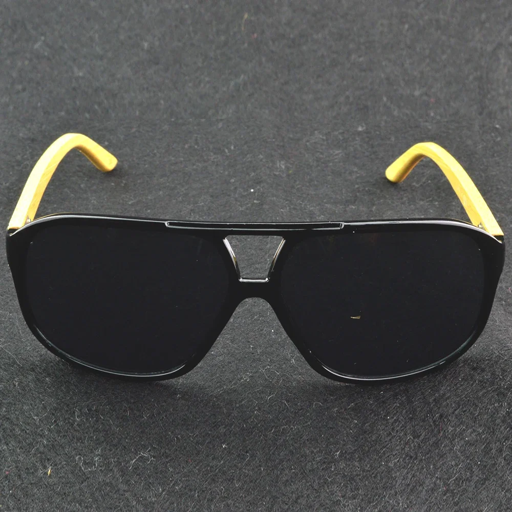 Солнцезащитные очки Clara Vida Pilot Oversized из натурального бамбукового храма UV400 UV100% с