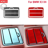 rrx for bmw x3 f25 x4 f26 2011 2017 interiors carbon fiber rear water cupholder decoration cover trim stickers car accessories