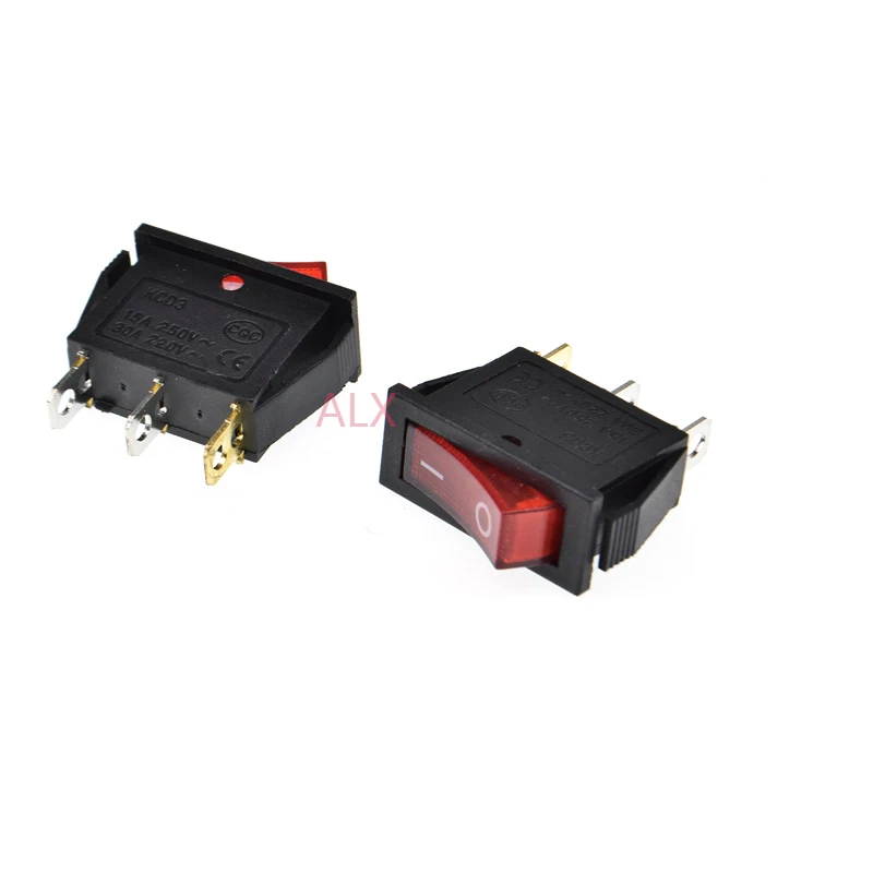 

5 шт., встроенная красная кнопка включения/высветильник ения питания 16 А/250 в 20 А/125 в