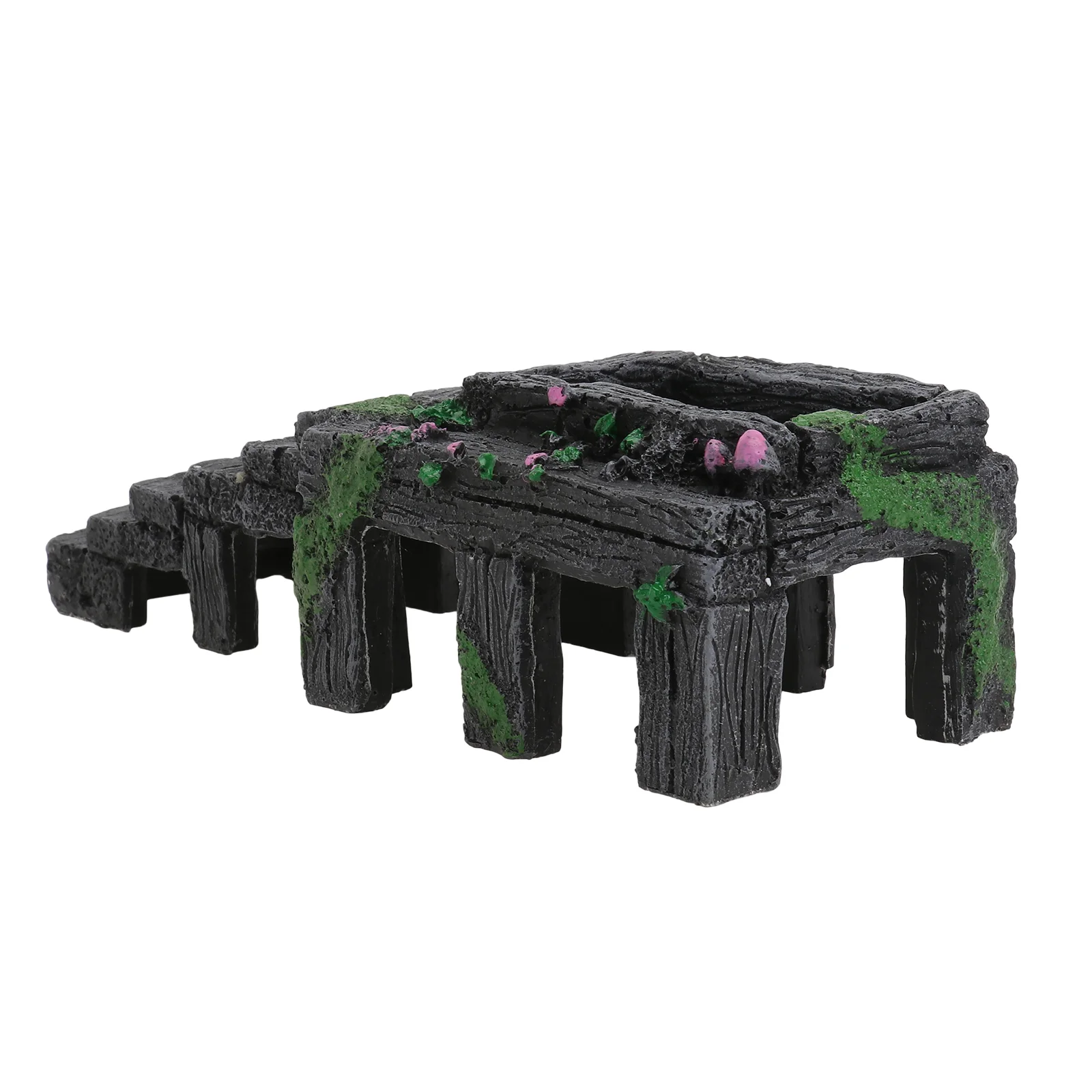 

Cave Platform Aquarium Turtlebasking Dock Floating Terrapin Decor Habitat Tank Reptile Resin Decoration Terrarium Adornment