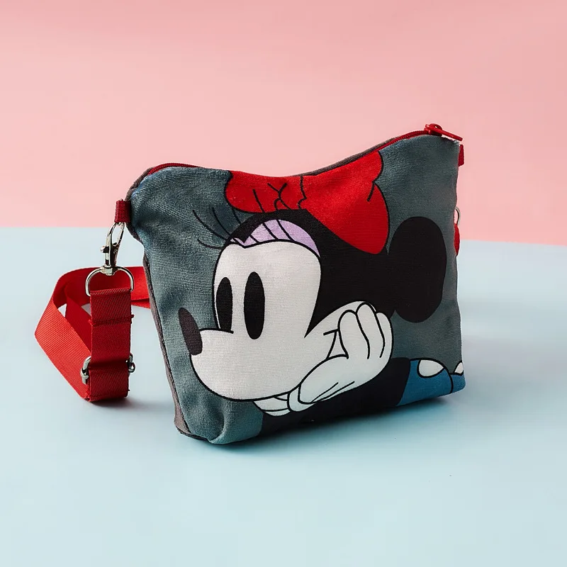 Disney Children's Small Bag Cute Little Girl Princess Aisha Plush Small Satchel Cartoon Minnie Small Bag Girls Messenger Bag