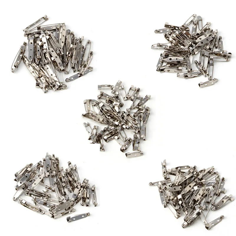 

50PCS Brooch Clip Base Pins Accessories Jewelry Decorative Ally 15 To 40mm 066C