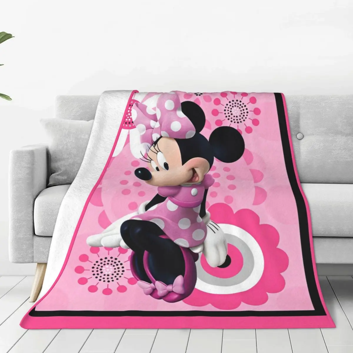 Одеяла с героями мультфильмов Минiso Микки Маус дорожное фланелевое одеяло для