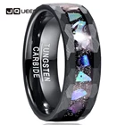 JQueen 8 мм кольцо из карбида вольфрама с закругленным краем и изображением звездного неба, мужское модное свадебное ювелирное изделие, подарок