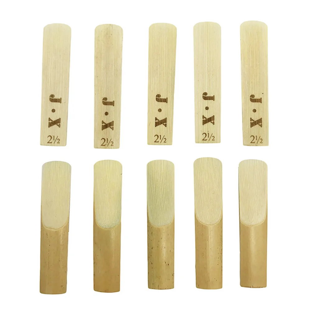 

10 Pcs Saxophone Reeds Strength 2.5 For Alto Soprano Tenor Sax Clarinet Reed Professional Beginner Sax Accessories