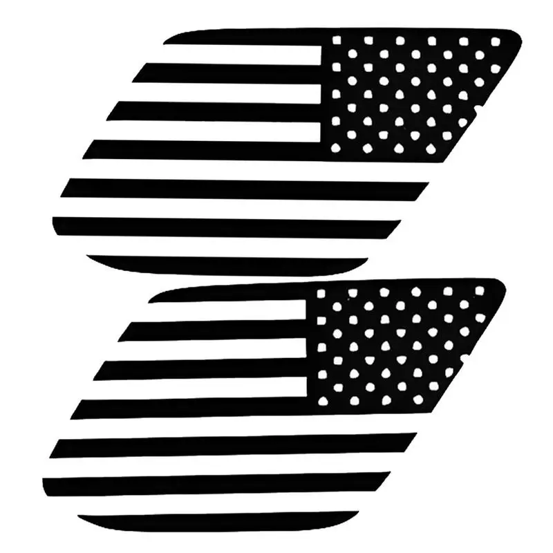 

American Flag Decals For Vehicles 2-PCS Car Precut Rear Side Window Decals Vehicle Side Label Vinyl Decal Decoration For Car