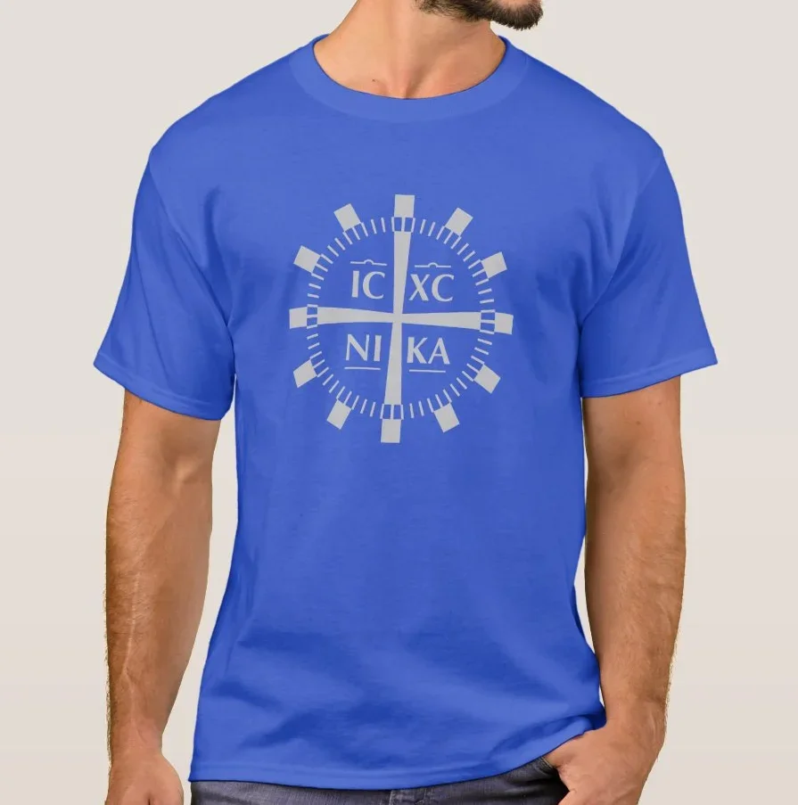 Иисус Христос IC XC NI KA Cross Sign Knights Templar Symbol Футболка Новая 100% хлопок с коротким