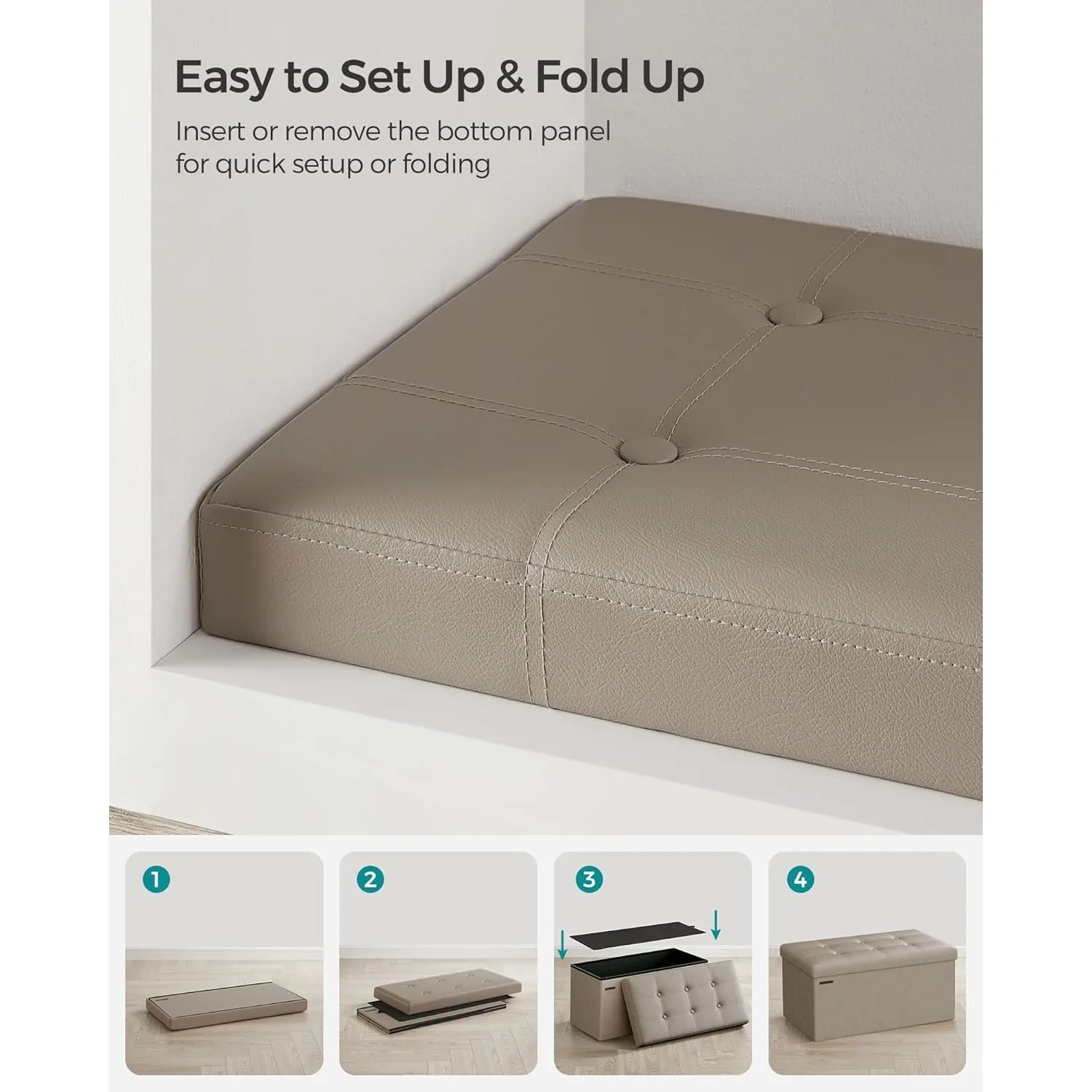 Складная подставка для хранения 30 дюймов ног кофейный столик мягкое сиденье