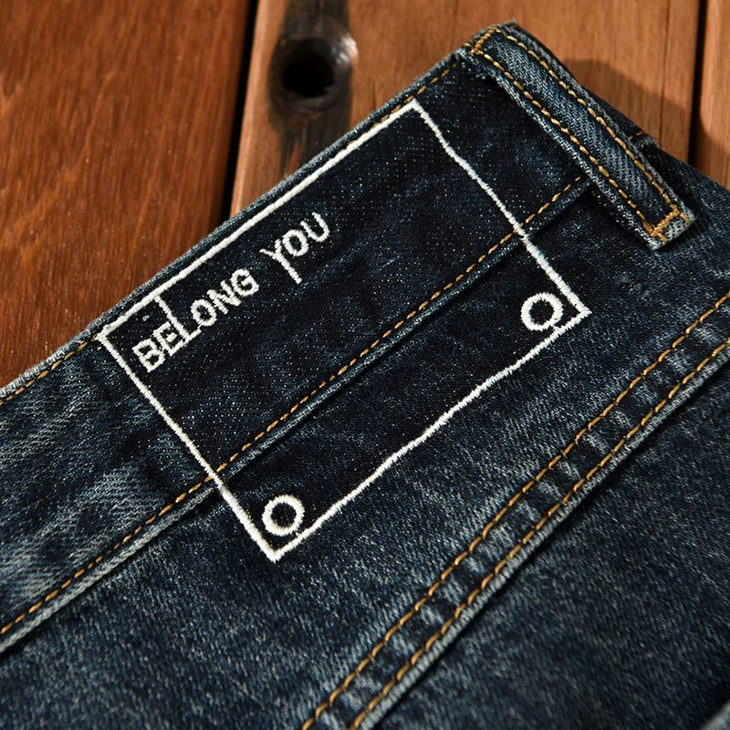 2023 Spring Summer New Casual Jeans for Men Clothing Washed Soft Cotton Streetwear Loose Oversize Men Trousers  A1008