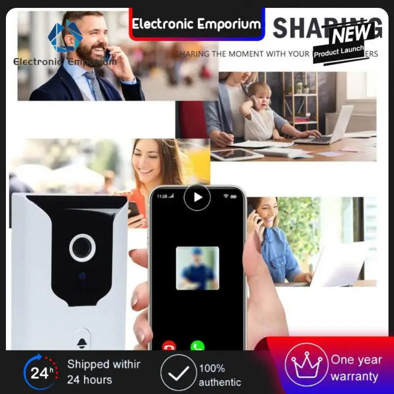 

Wireless Video Doorbell Camera Wifi Hd Visual Remote Doorhole Security Door Doorbell Wireless Intercom Doorbell