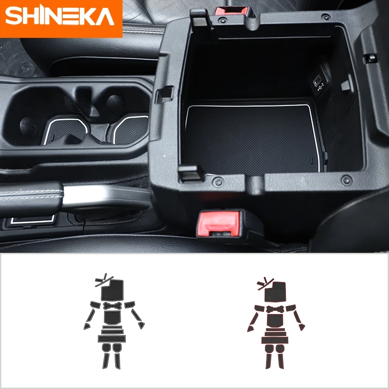 

SHINEKA Car Interior Door Groove Mat For Jeep Wrangler JL JLU Gladiator JT 2018 2019 2020 2021 2022 Gate Slot Mat Accessories