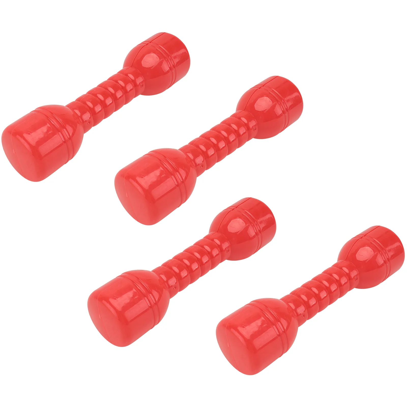 

4 Pcs Plastic Dumbbells Ergonomic Children Morning Exercise Barbells Hand Bar for Kindergarten (Random Color)