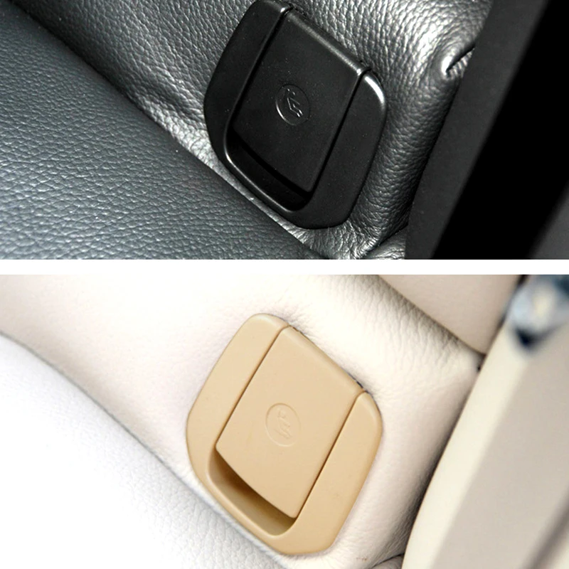 

Black/Beige Car Rear Seat Hook ISOFIX Cover ABS Child Restraint Buckle Accessories for BMW X1 E84 3 Series E90/F30 1 Series E87