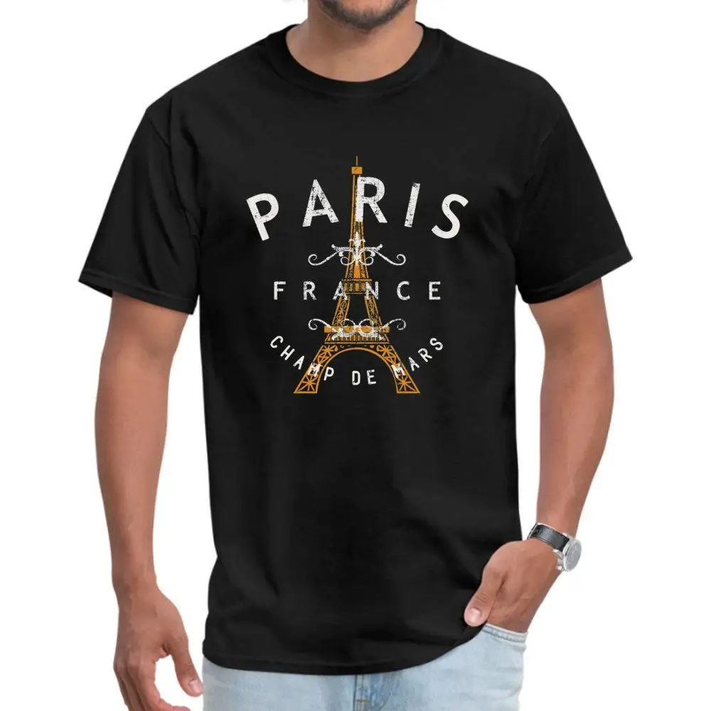 

Camisa Paris France Men T-shirts 2019 Popular Thanksgiving Day Java Crew Neck Tops & Tees Mens Tshirt Slim Fit Shirts