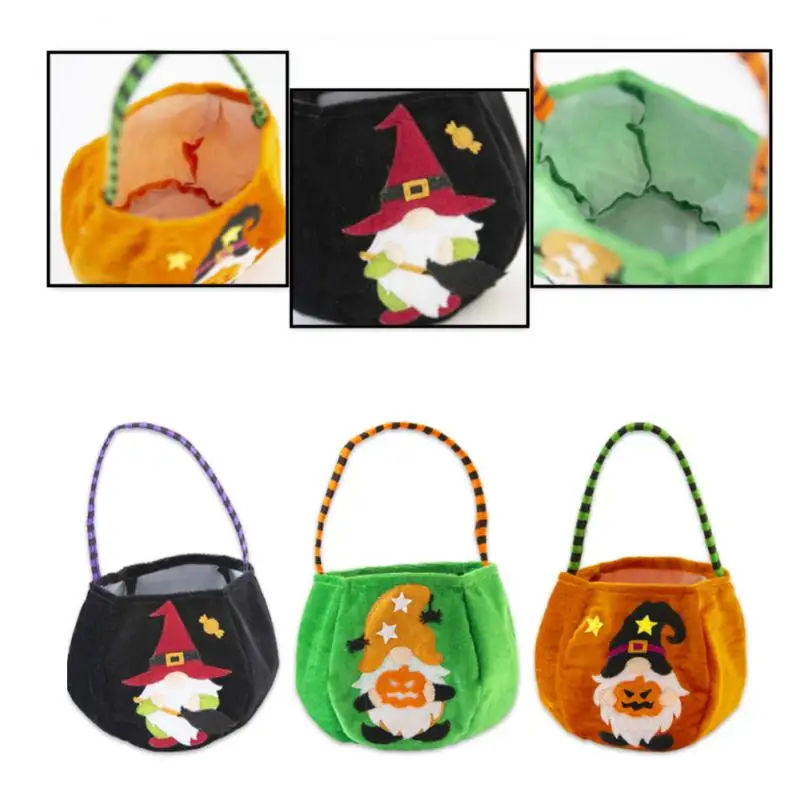 

Фланелевый мешок для конфет на Хэллоуин, коробки для хранения печенья, сумки для фокусов или подарков, украшения вечерние НКИ, товары, подар...