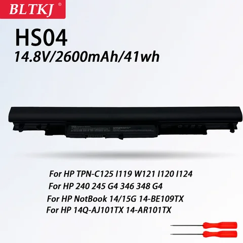 HS04 Аккумулятор для ноутбука HP 240g3 TPN-I119 I120 I124 серии 240 245 246 250 255 256 G3/G4/G5 Ноутбук 14 14-be109TX HSTNN-LB6V