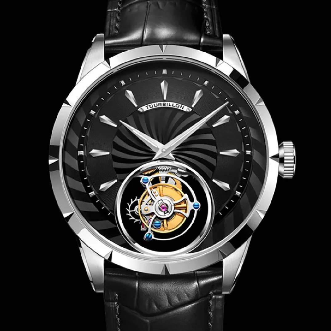 

AESOP Tourbillon Watch For Business Men New Mechanical Waterproof Watches 7019