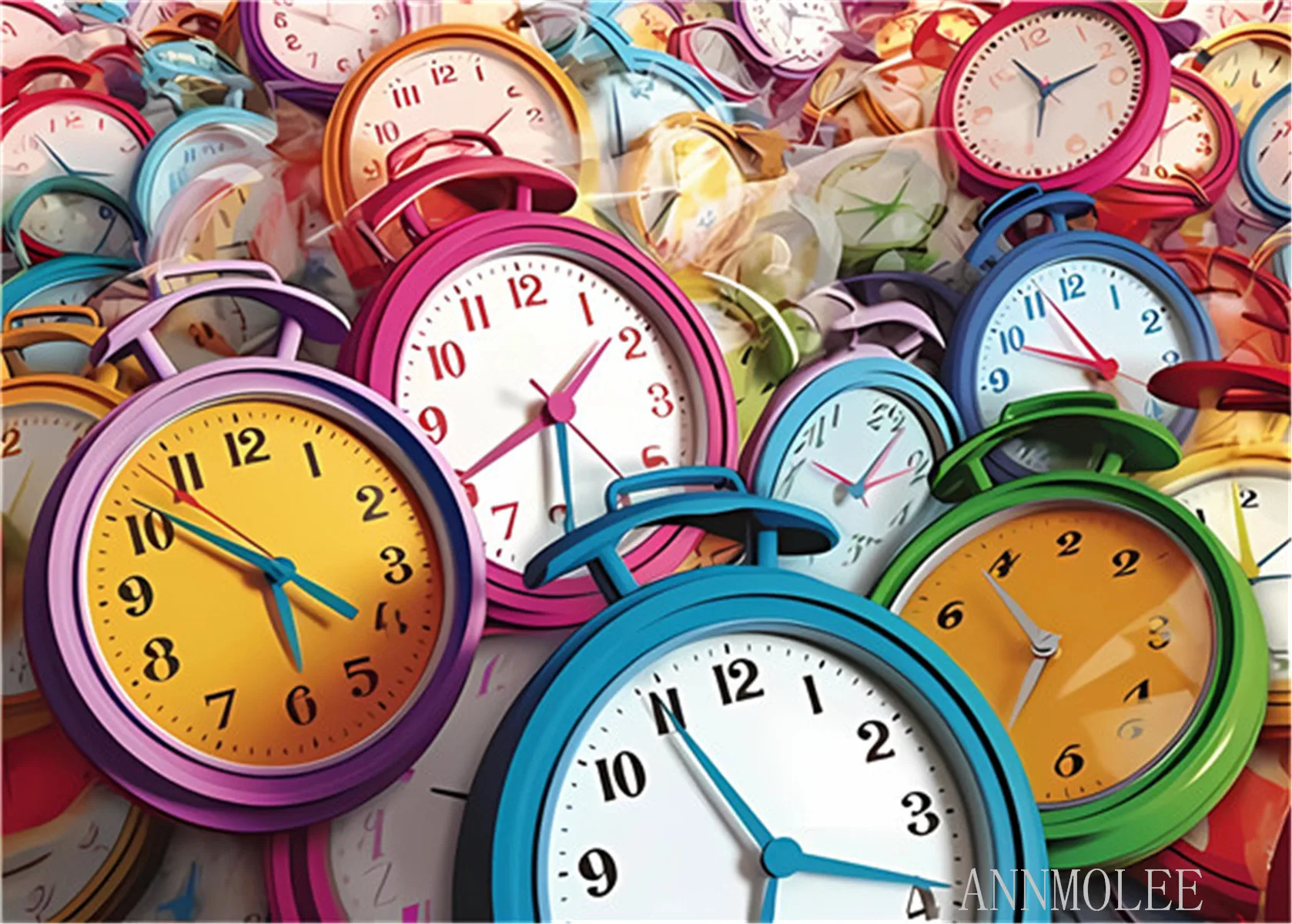 

Puzzles for Adults Jigsaw Puzzles Colorful Stopwatches Formation Wooden DIY Families Toys Gift for Home