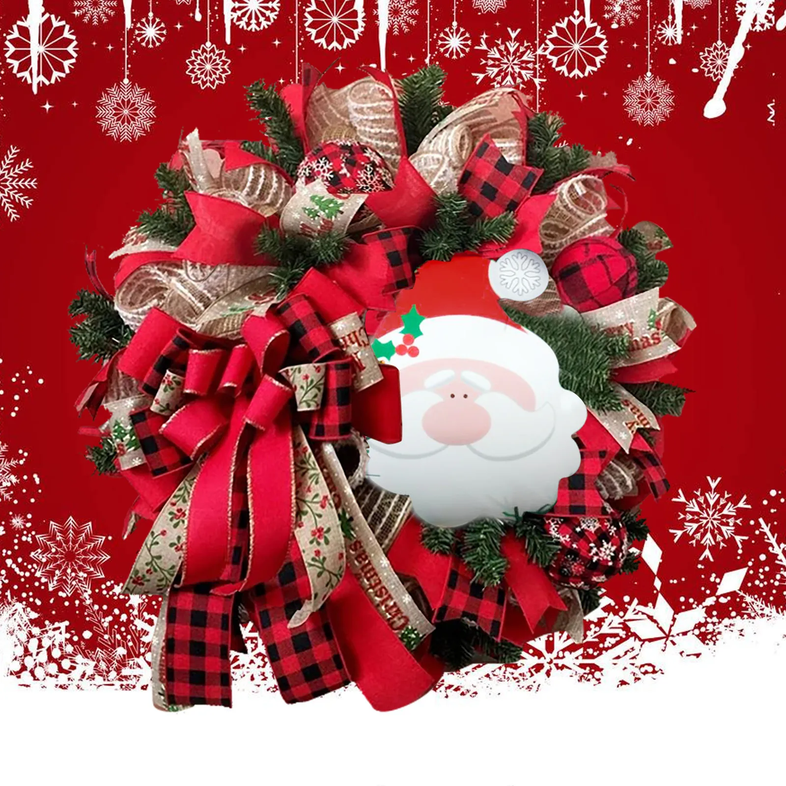 

Grapevine Heart Shaped Wreath Christmas Decorations Wooden Luminous Thanksgiving Wreath with Lights Decor for Front Porch