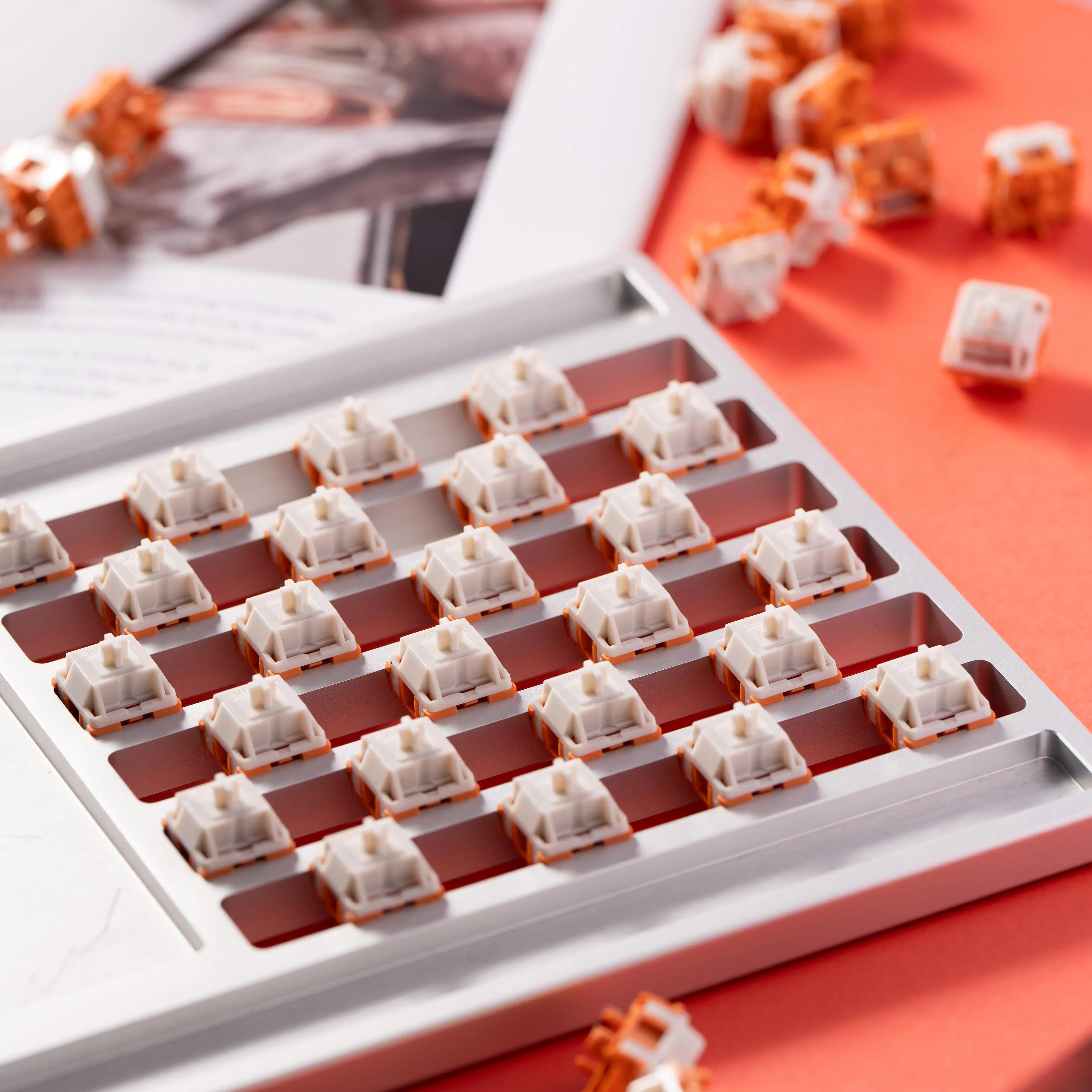 XLLAB x HMX винтажный цитрусовый переключатель линейные серебряные переключатели