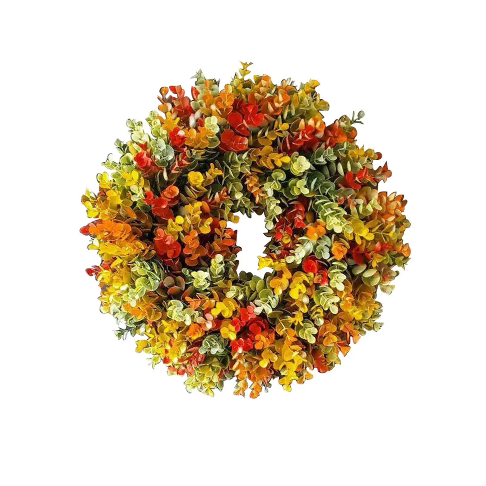 

Green Round Eucalyptus Wreath Artificial Eucalyptus Wreath Spring Summer Large Green Leaf For Front Door Wall Window Farmhouse