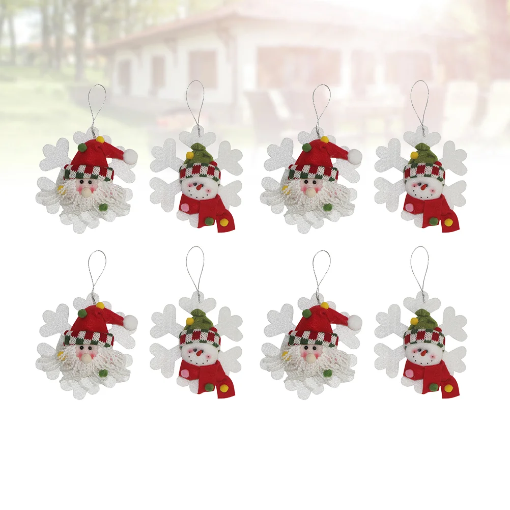 

Christmas Hanging Decoration Ornament Snowflake Santa Snowman Snowflakes Decorations Wall Claus Tree