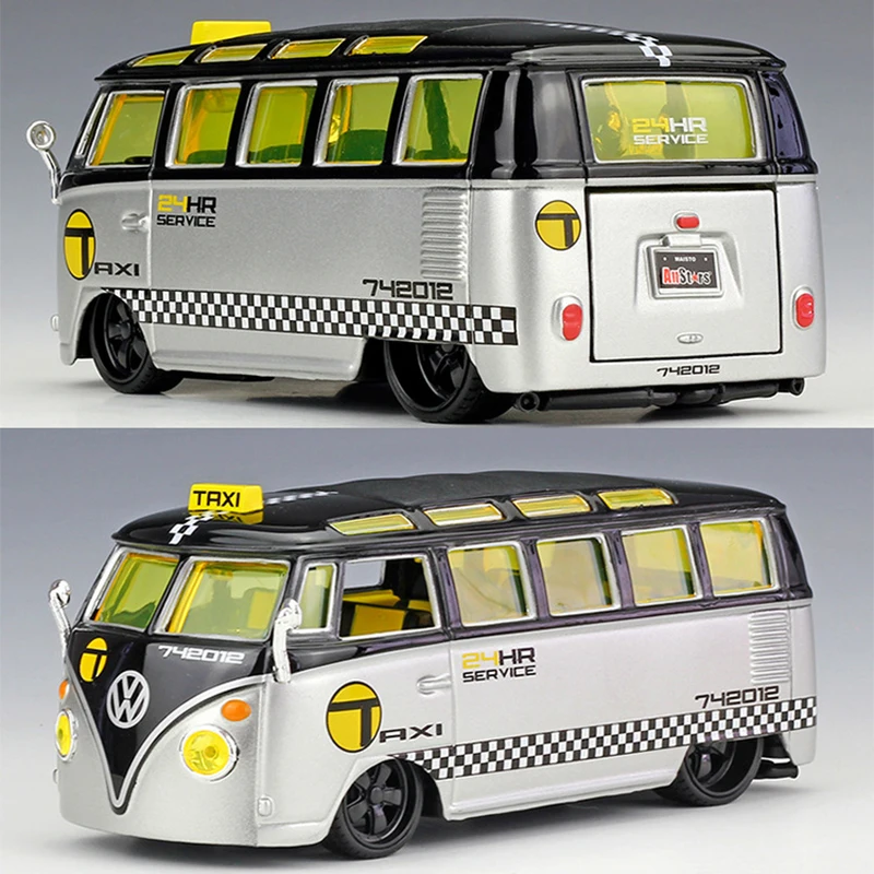 

1:25 Sambas Mini Alloy Bus Car Diecast Model Toy Metal Vehicle Modified Bus Simulation Collection Gifts Toys for children