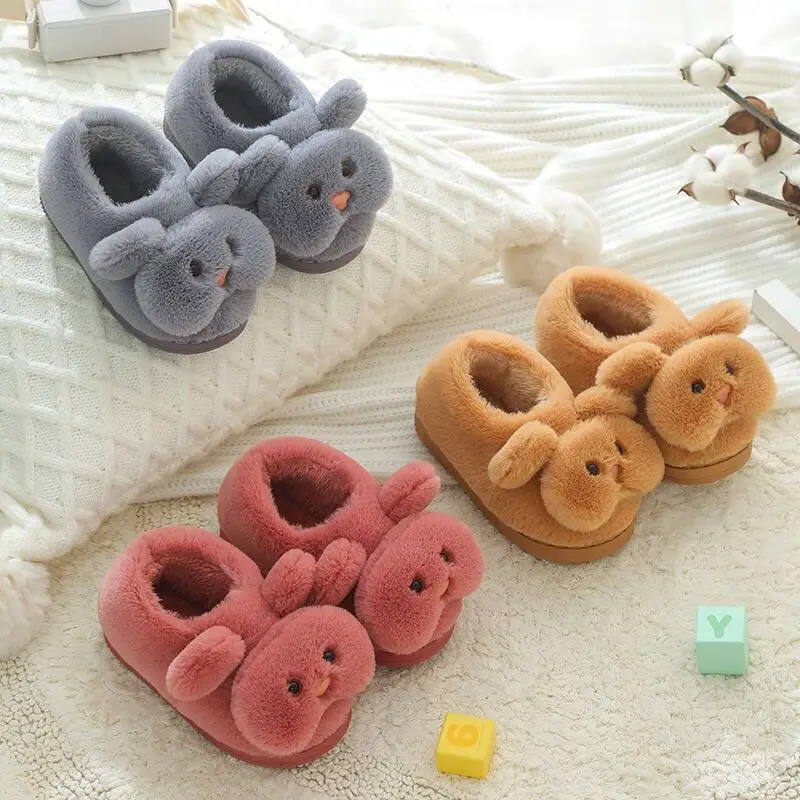 

Плюшевые хлопковые тапочки Kawaii аниме плюшевые тапочки детские рождественские подарки домашние тапочки мультяшный стиль нескользящие для мальчиков и девочек