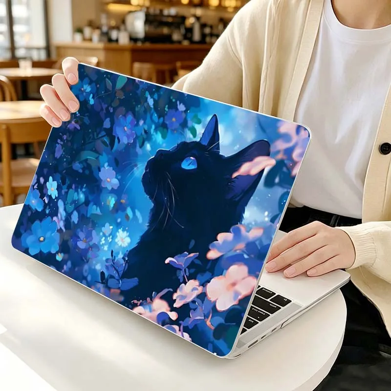 Фото Чехол с дизайном в виде кошки для Apple MacBook Air Pro 13.3 14.2 15.3 11.6 12 16 13 дюймов, защитный жесткий чехол для ноутбука. №1