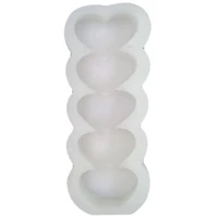 love heart shape column silicone candle molds makingfor diy art resin epoxy soap candy pudding jelly plaster