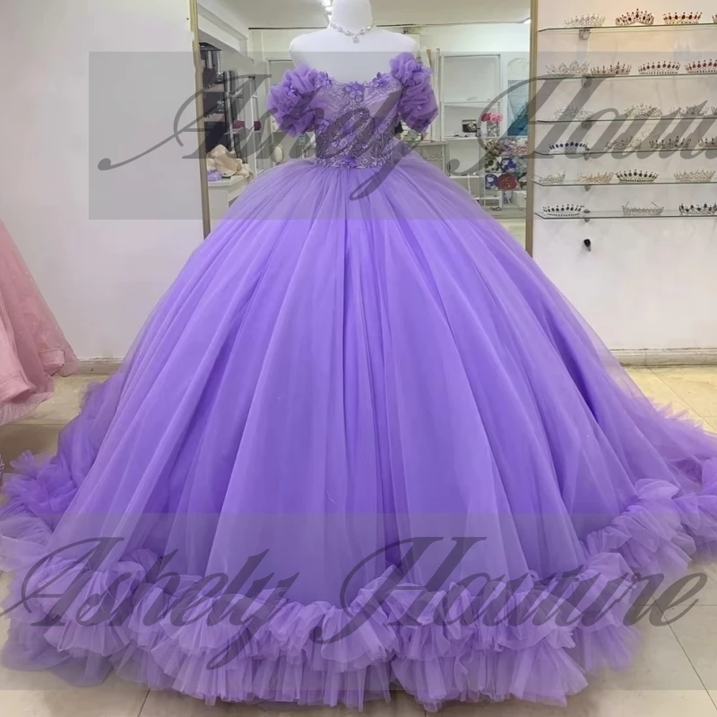 Светло-фиолетовые платья Quinceanera по индивидуальному заказу для девочек 15 лет