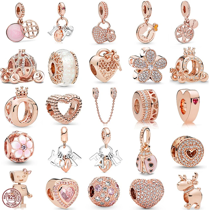 

Новый кулон в форме короны и сердца из стерлингового серебра 925 пробы, подходит для оригинального браслета Pandora, изысканные ювелирные изделия DIY