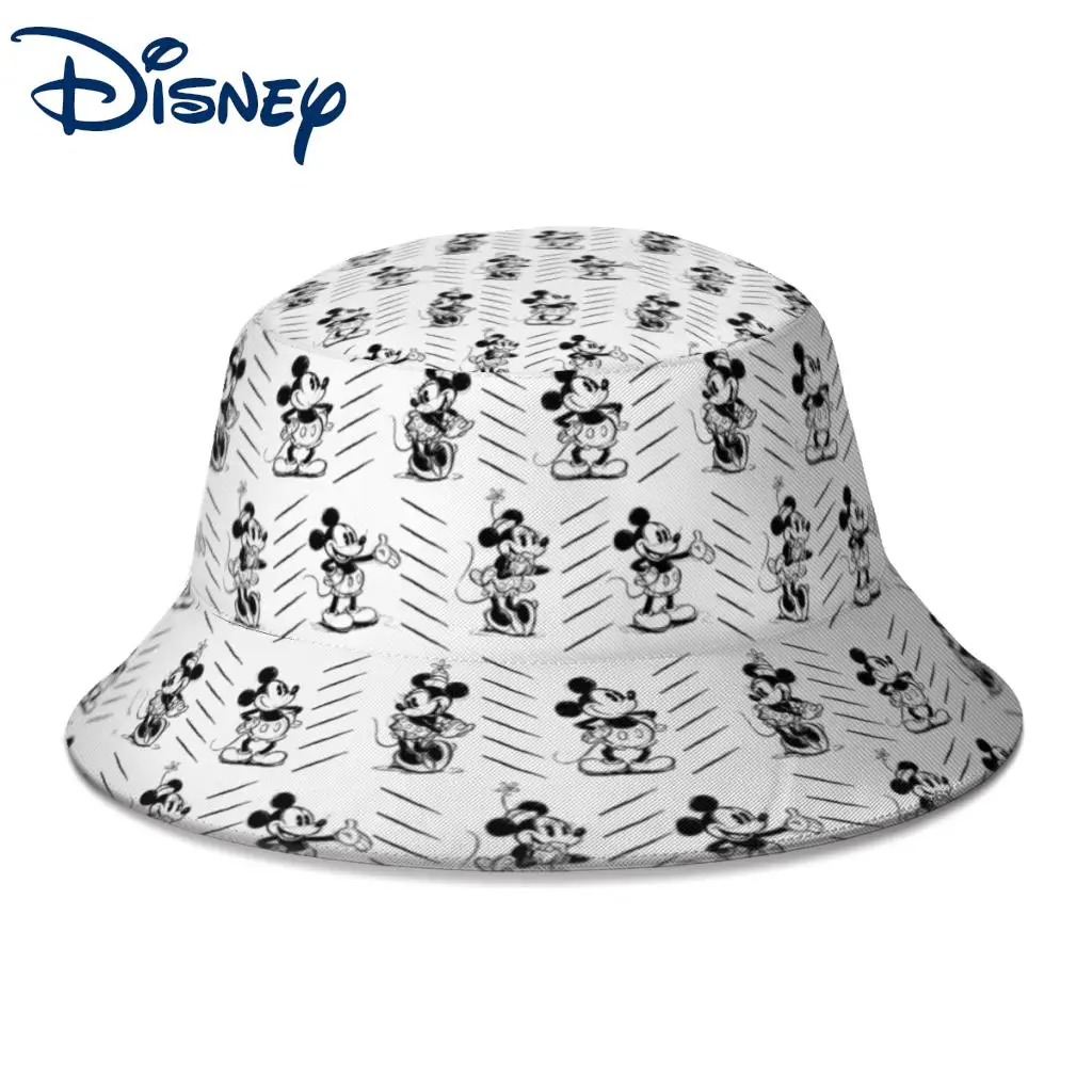

Новинка 2022, летние шапки для мужчин и женщин с изображением Микки и Минни Маус, складная шляпа для рыбалки, рыбацкая Кепка