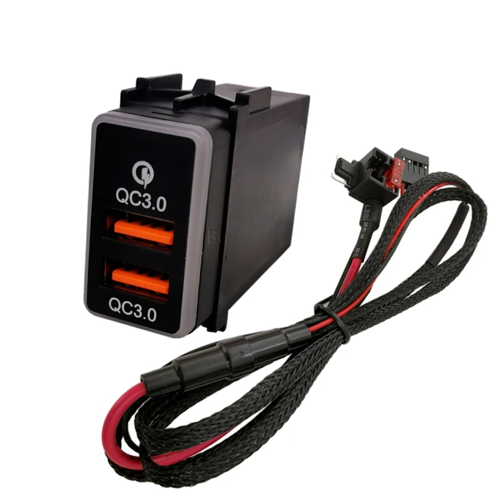 

Modified Car Phone Charger Modified Dual USB Fast Charging Socket with Voltage Display for Nissan X-TRAIL 2008-2012