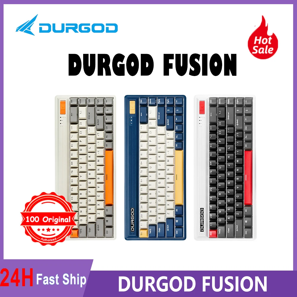

Durgod Fusion 65% Bluetooth 5.0 2.4G Wireless Mechanical Keyboard cherry switch type c software macro NKRO PBT Doubleshot keycap
