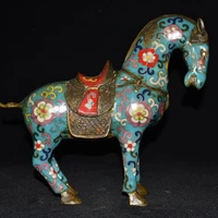 10 tibetan temple collection old bronze cloisonne enamel don horse lucky horse gather fortune ornament town house exorcism